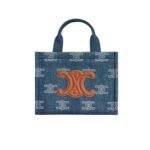 Celine Triomphe Small Cabas Thais In Denim Navy 25Cm 199162Fed 07At