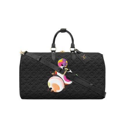 Louis Vuitton X Takashi Murakami Keepall Black 45Cm M13761
