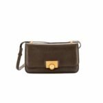 Bottega Veneta Patent Bv Classic Shoulder Bag In Brown 22Cm