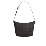 Celine Croque Bag In Triomphe Canvas And Calfskin Tan 19Cm 112272Cuz 04Lu