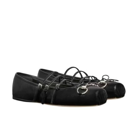 Gucci Women’s Horsebit Ballet Flat Sacchetto Black 814318 Aaea4 1000