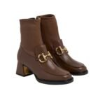 Gucci Horsebit Plaque Ankle Boots Brown 719830 1Do50 2347