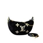 Louis Vuitton Over The Moon Bag Monogram Giant Teddy Fleece Black 28Cm