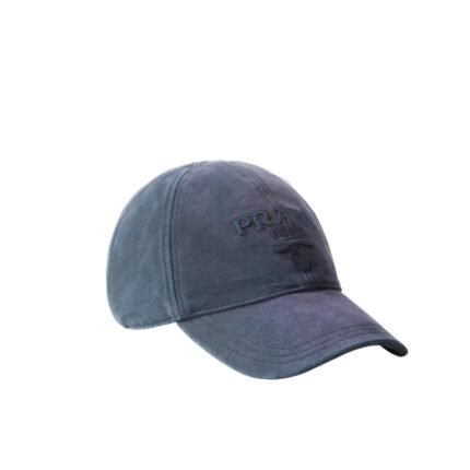 Prada Canvas Baseball Cap Baltic Blue 1Hc274 2C1S F0216