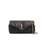 Saint Laurent Calypso Small In Plunged Black 27Cm 734153Aacqo1000