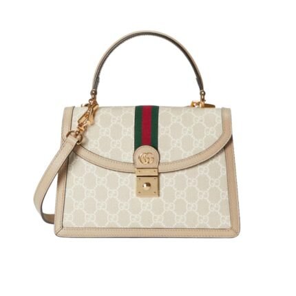 Gucci Ophidia Small Top Handle Bag Beige 25Cm 651055 Uulag 9682