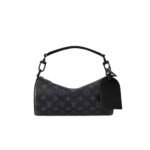 Louis Vuitton Soft Polochon Monogram Macassar Canvas Black 34Cm M46796
