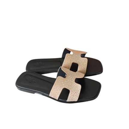 Hermes Oran Sandal Crystle Beige