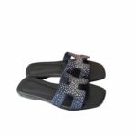 Hermes Oran Sandal Crystle Blue