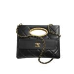 Chanel Clutch And Gold Plated Metal In Black 25Cm As5038 B17663 94305