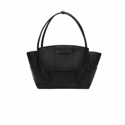 Bottega Veneta Arco Handbag Intrecciato Leather In Black 20Cm