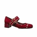 Prada Patent Leather Mary Jane Pumps Red