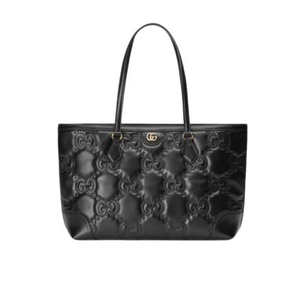 Gucci Gg Matelassé Leather Medium Tote Bag Black 631685 Um8Ig 1000