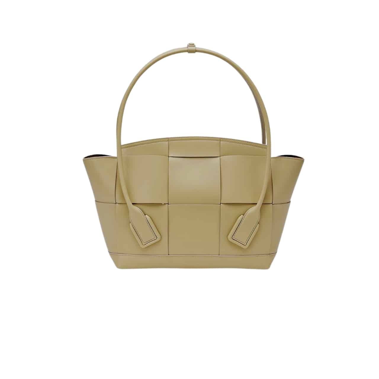xr:d:DAF6MoGXHTU:1350,j:3561643111722301639,t:24031502 Bottega Veneta Arco Handbag Intrecciato Leather In Mud 20Cm - Image 1