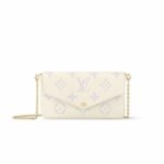 Louis Vuitton Pochette Felicie Bag In Latte And Bubble Tea 22Cm
