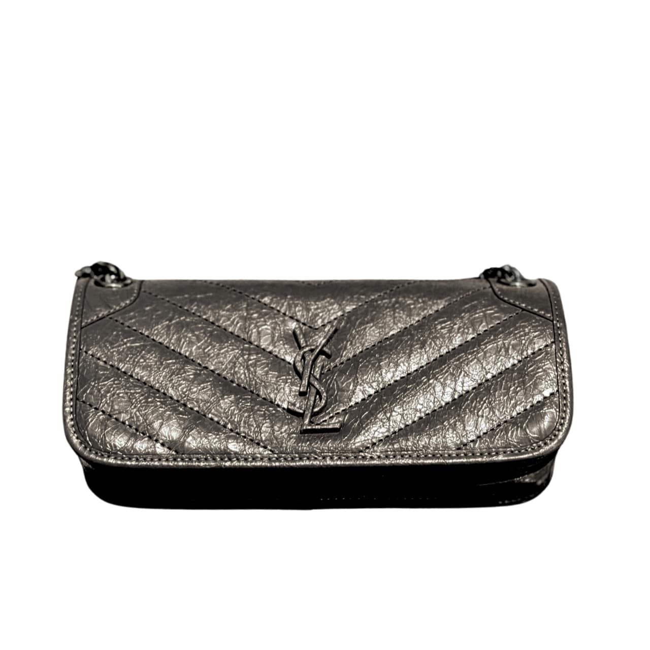 TBNB-55 Saint Laurent Mini Matelasse Monogram Niki Bag Black 26Cm - Image 1