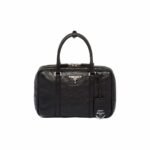Prada Antiqu Handle Bag Black 25Cm 1Bb092 Uvl F0002 V T2O