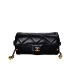 Chanel Lipstick Bag With Chain Ghw Black 15Cm