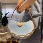 Louis Vuitton Croissant PM Bag Monogram Vernis Leather Sky Blue 25Cm M24021 - Image 2