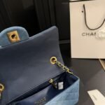 Chanel Classic Handbag Washed Denim And Gold Tone Metal Blue 19Cm A01112 B16747 Nx158 - Image 8