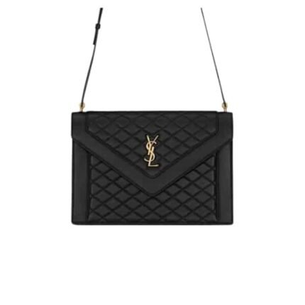 Saint Laurent Gaby Satchel In Quilted Black Gold 26Cm 6688631El071000