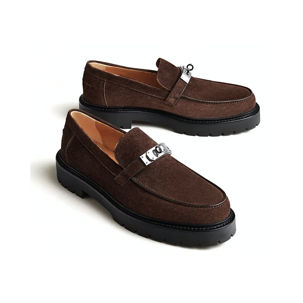 Thumbnail-1-1-12 Hermes Icone Loafer Brown H242908Zaf7390 - Image 1