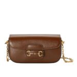 Gucci Horsebit 1955 Small Shoulder Bag Brown 24Cm 735178 1Db0G 2361