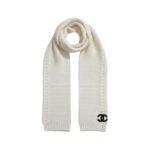 Chanel Cashmere Knit Scarve White