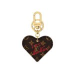 Louis Vuitton Monogram Fall In Love Heart Key Holder Bag Charm Brown M00462
