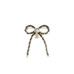 Chanel Brooch Metal Glass Pearls And Strass Gold Abg282 B21853 U3436