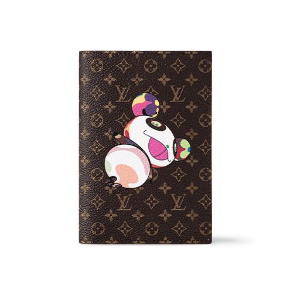 Thumbnail-14-8-1 Louis Vuitton X Murakami Passport Cover Monogram Brown 14Cm M14164 - Image 1