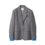 Miu Miu Single Breasted Gabardine Jacket Gray Mh1974 16E8 F0308 S Ooo