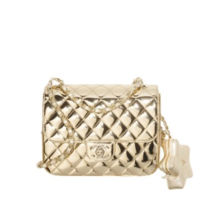 Chanel Backpack And Star Coin Purse Metallic Mirror Gold 23Cm As4649 B14873 Nt671