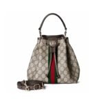 Gucci Ophidia Small Bucket Bag Beige And Dark Brown 22Cm 841313 Fae0K 9853