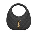 Saint Laurent Icarino In Quilted Nappa Leather Black 17Cm 851689Aaang1000