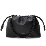 Loewe Medium Flamenco Purse In Mellow Nappa Black 30Cm A411Fcrx84 1100
