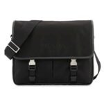 Prada Nylon Messenger Bag Black