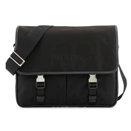 Prada Nylon Messenger Bag Black