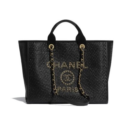 Chanel Deauville Large Shopping Bag Black 39Cm A66941 B05086 94305