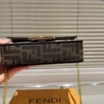 Fendi Baguette Mini Brown Ff Jacquard Fabric Bag 20Cm 8Bs017A6V5F17U4 - Image 4