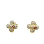 Louis Vuitton Vivienne Earrings In Gold