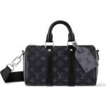 Louis Vuitton Keepall Bandoulière 25 Monogram Eclipse Black 24Cm M46271