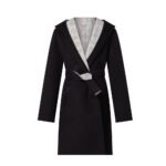 Louis Vuitton Reversible Mahina Monogram Wrap Coat Black