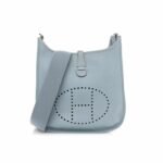 Hermes Clemence Evelyne Pm 25Cm Ciel Blue