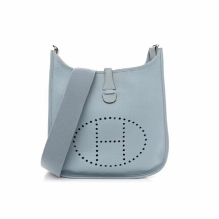 Hermes Clemence Evelyne Pm 25Cm Ciel Blue