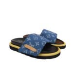 Louis Vuitton Pool Pillow Flat Comfort Mules Blue 1Acjvh