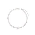 Louis Vuitton Pearls Fusion Necklace Silver M01781