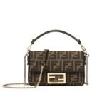 Fendi Baguette Mini Brown Ff Jacquard Fabric Bag 20Cm 8Bs017A6V5F17U4
