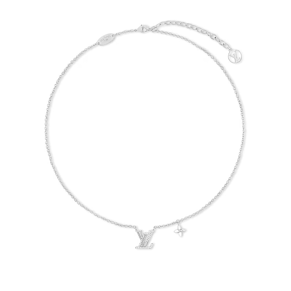 Thumbnail-4-4-4 Louis Vuitton Lv Iconic Enamel Necklace Silver M02751 - Image 1