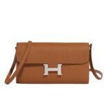 Hermes Constance Wallet To Go Gold Epsom Silver Hardware 21Cm